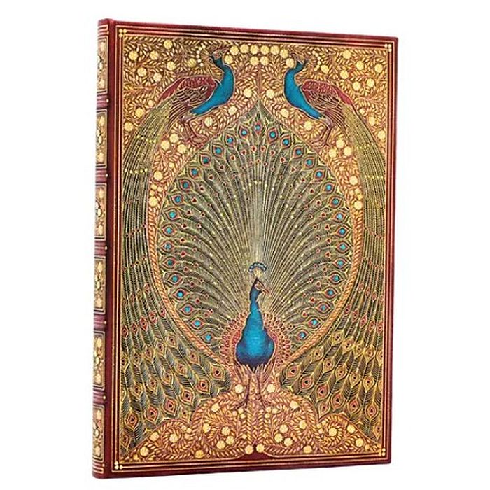 Paperblanks Hardcover Lined Notebook Hafiz's Peacocks Midi