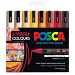 Posca Medium Bullet Tip Marker Marker Warm Colour Set 8 SET / 2.5mm