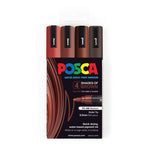 Posca Medium Bullet Tip Marker Marker Brown Shades Set 4 SET / 2.5mm