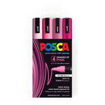 Posca Medium Bullet Tip Marker Marker Pink Shades Set 4 SET / 2.5mm