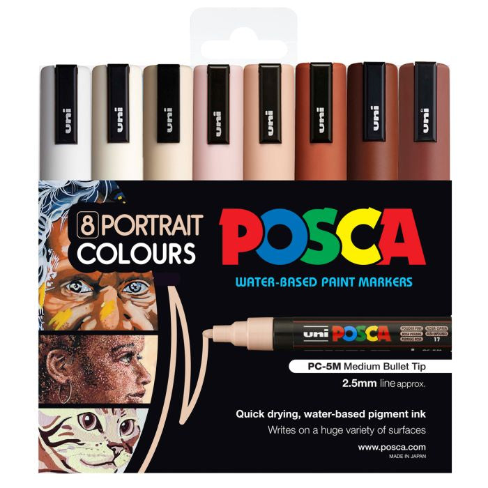 Posca Medium Bullet Tip Marker Marker Portrait Set 8 SET / 2.5mm