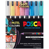 Posca Ultra Fine Tip Marker Pastel Colour Set 8 SET / 0.7mm