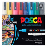 Posca Medium Bullet Tip Marker Assorted Set 8