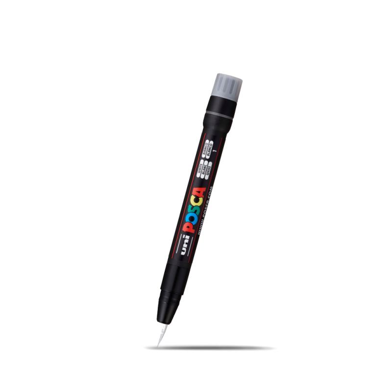 Posca Brush Tip Marker White 1-10mm