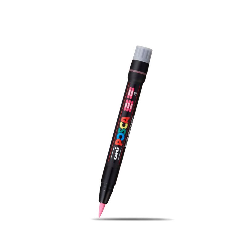Posca Brush Tip Marker Pink 1-10mm