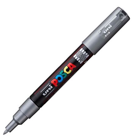 Posca Extra Fine Bullet Tip Marker Silver 1mm