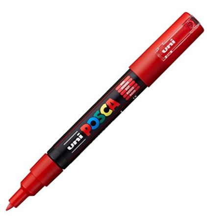 Posca Extra Fine Bullet Tip Marker Red 1mm