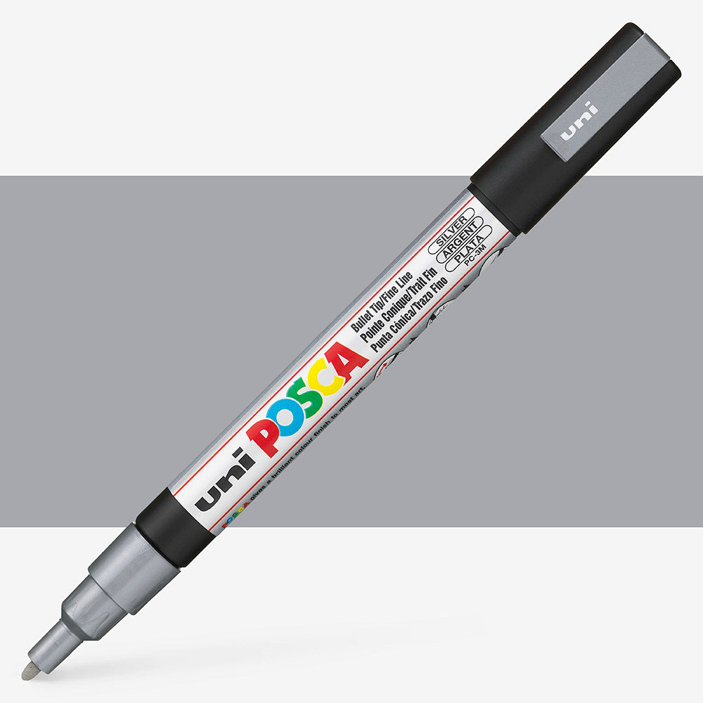 Posca Fine Bullet Tip Marker Metallic Silver