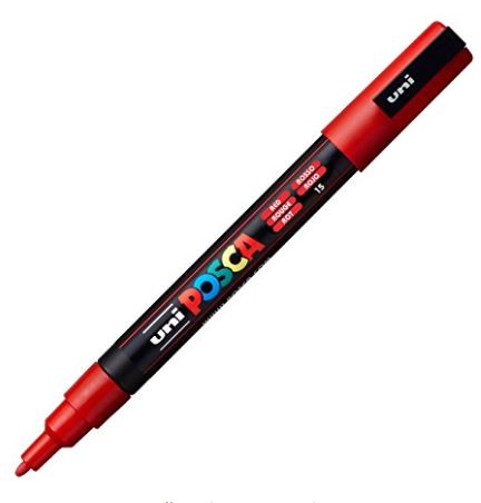 Posca Fine Bullet Tip Marker Red 1.3mm