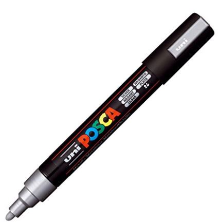 Posca Medium Bullet Tip Marker Silver 2.5mm