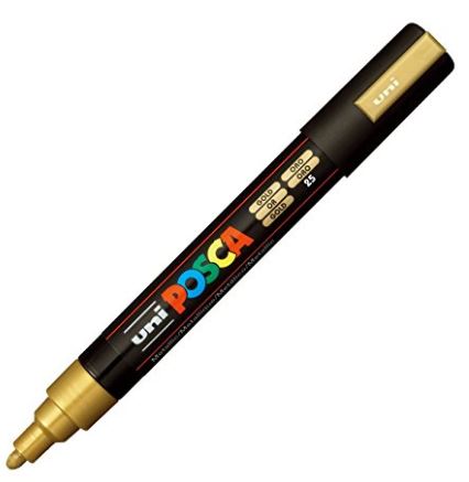 Posca Medium Bullet Tip Marker Gold 2.5mm