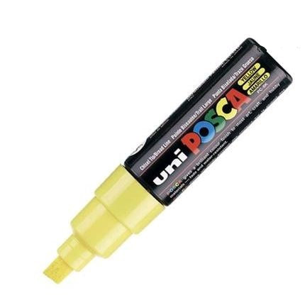 Posca Bold Chisel Tip Marker Yellow 8mm