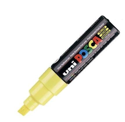 Posca Bold Chisel Tip Marker Yellow 8mm