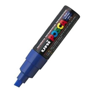 Posca Bold Chisel Tip Marker Blue 8mm