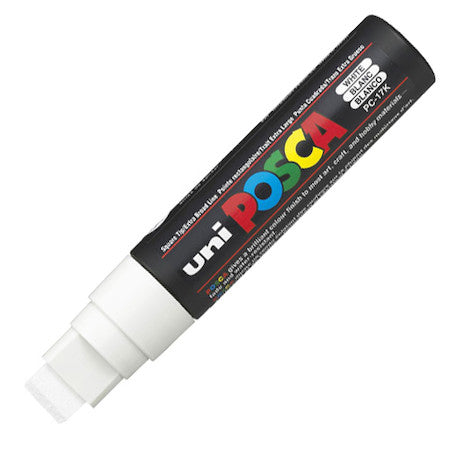 Posca Broad Chisel Tip Marker White 15mm