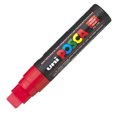 Posca Broad Chisel Tip Marker Red 15mm