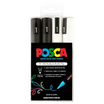 Posca Medium Bullet Tip Marker Black & White Set 4 SET / 2.5mm