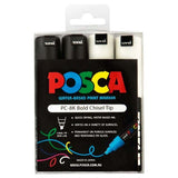 Posca Bold Chisel Tip Marker Black & White Set 4 SET / 8mm