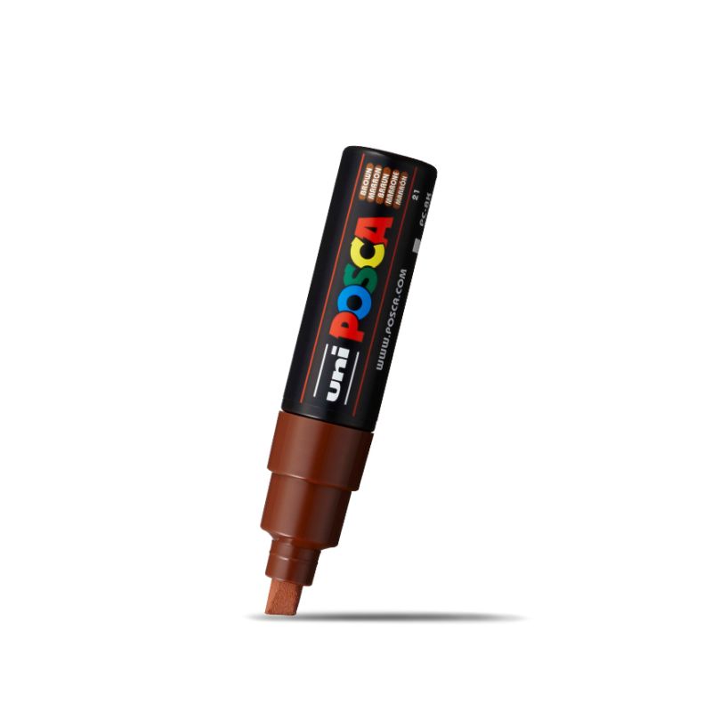 Posca Bold Chisel Tip Marker Brown 8mm