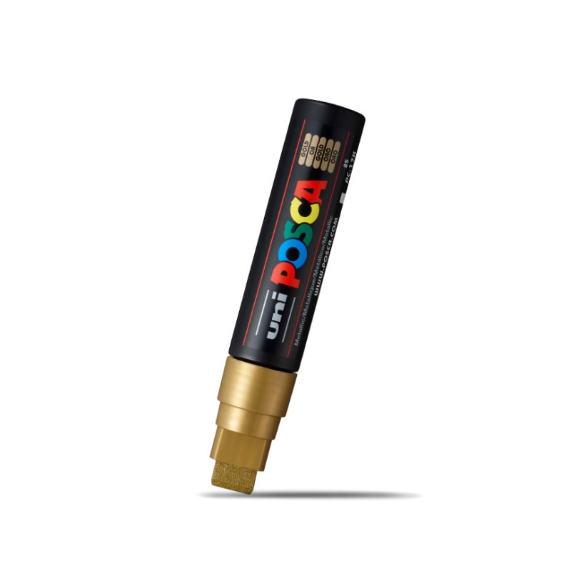 Posca Broad Chisel Tip Marker Gold 15mm
