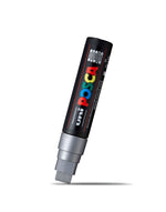 Posca Broad Chisel Tip Marker Silver 15mm