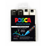 Posca Bold Bullet Tip Marker Black & White Set 4 SET / 4.5mm