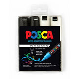 Posca Bold Bullet Tip Marker Black & White Set 4 SET / 4.5mm