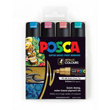 Posca Bold Chisel Tip Marker Metallic Set 4 SET / 8mm