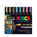 Posca Medium Bullet Tip Marker MetallicSet 8 SET / 2.5mm