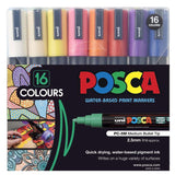 Posca Medium Bullet Tip Marker Assorted Set 16 SET / 2.5mm