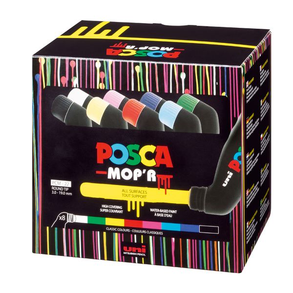 Posca MOP'R Marker Assorted Set 8 SET / 3-19mm