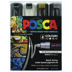 Posca Bold Chisel Tip Marker Assorted Set 4 SET / 8mm