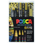 Posca Markers Gold Set 4 Tip Sizes SET