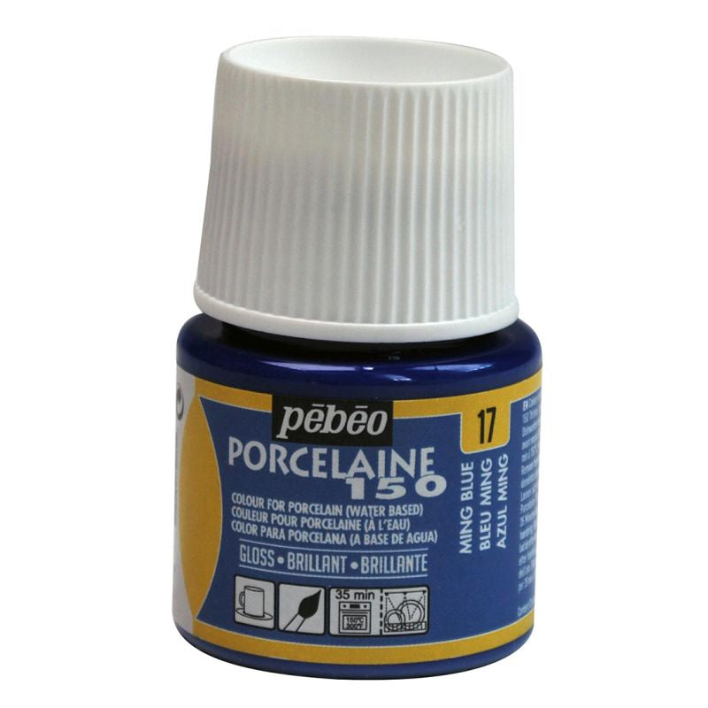 Pebeo Porcelaine 150 Ceramic Paint Ming Blue 45ml