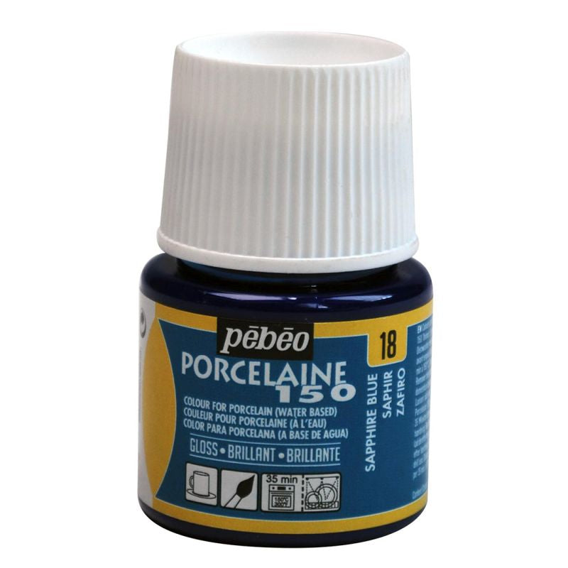 Pebeo Porcelaine 150 Ceramic Paint Sapphire 45ml