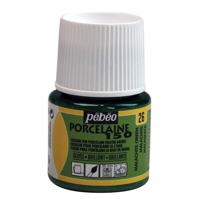 Pebeo Porcelaine 150 Ceramic Paint Malachite 45ml