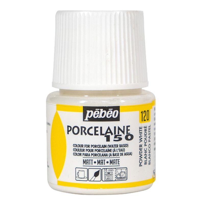 Pebeo Porcelaine 150 Ceramic Paint Chalk Powder White 45ml