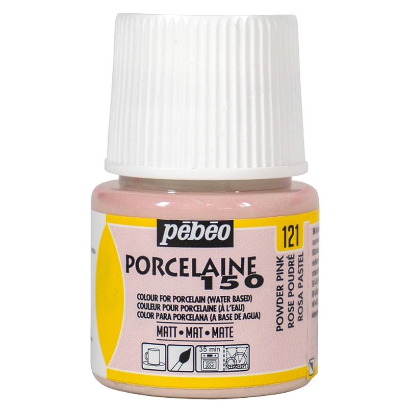 Pebeo Porcelaine 150 Ceramic Paint Chalk Powder Pink 45ml