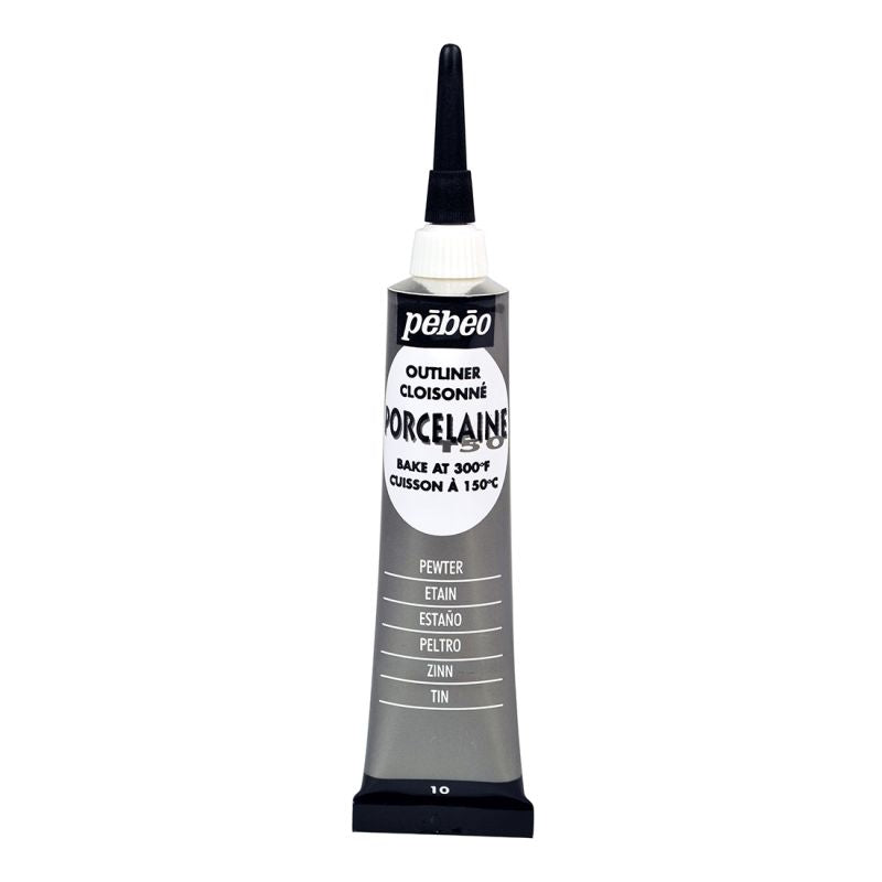 Pebeo Porcelaine 150 Ceramic Outliner Pewter 20ml