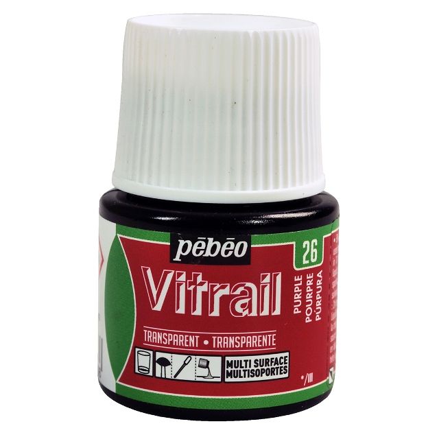 Pebeo Vitrail Glass Paint Transparent Purple 45ml