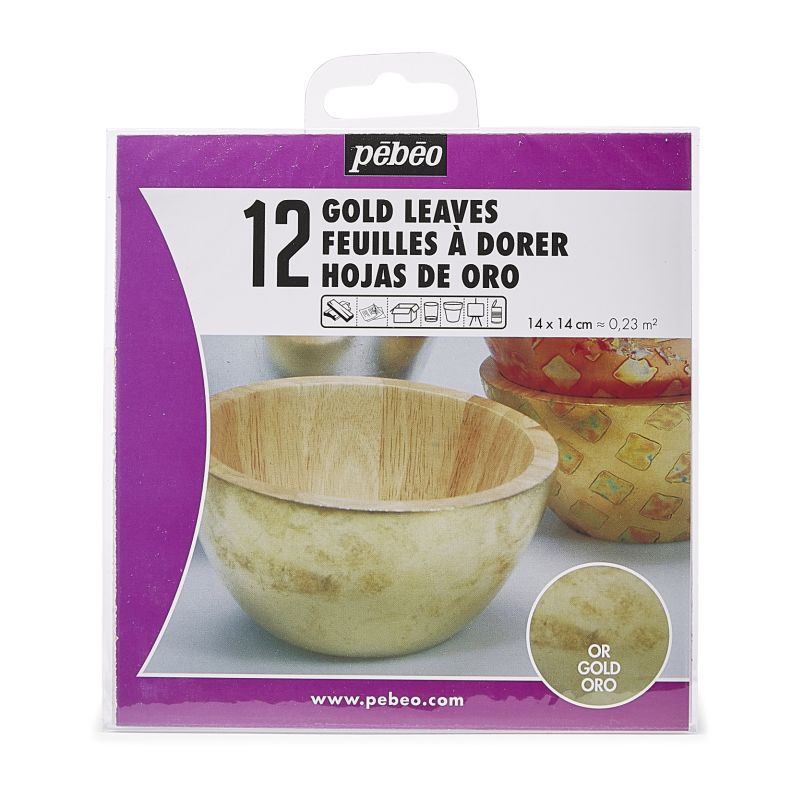 Pebeo Gold Leaf Book Gold 12 Sheets