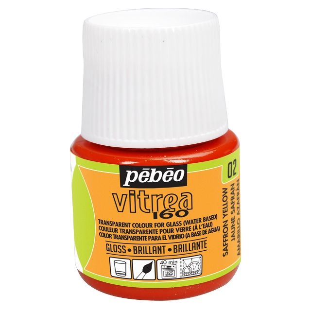 Pebeo Vitrea160 Glass Paint Gloss Saffron Yellow