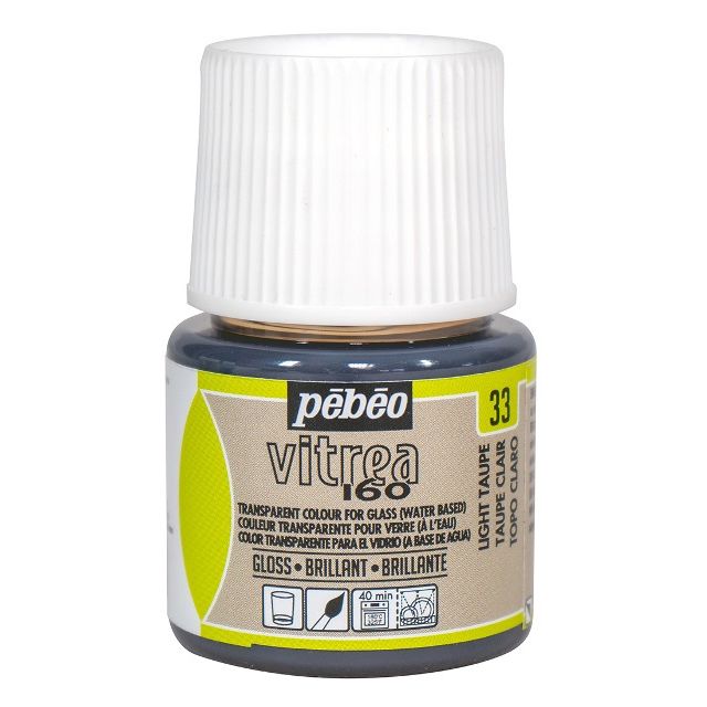 Pebeo Vitrea160 Glass Paint Gloss Light Taupe 45ml