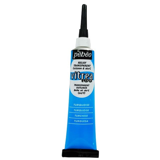 Pebeo Vitrea160 Glass Paint Outliner Turquoise 20ml