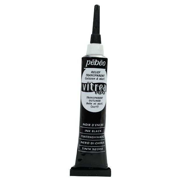 Pebeo Vitrea160 Glass Paint Outliner Ink Black 20ml