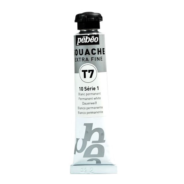 Pebeo T7 Gouache Paint Permanent White 20ml