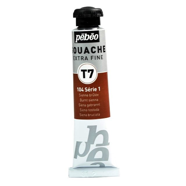 Pebeo T7 Gouache Paint Burnt Sienna 20ml