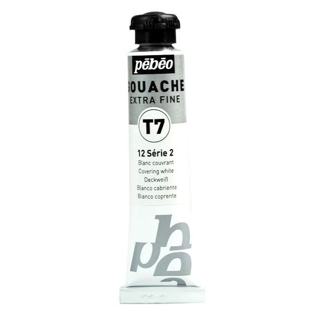 Pebeo T7 Gouache Paint Covering White 20ml