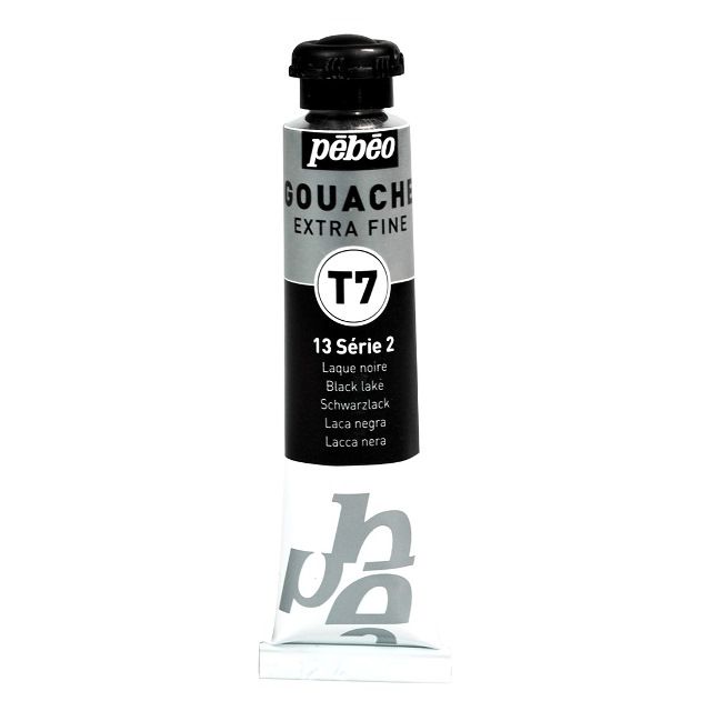 Pebeo T7 Gouache Paint Black Lake 20ml
