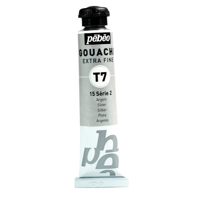 Pebeo T7 Gouache Paint Silver 20ml